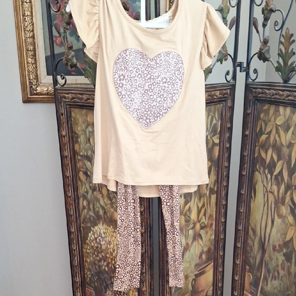 btween Lace-Trim Beige Top - Picture 1 of 3
